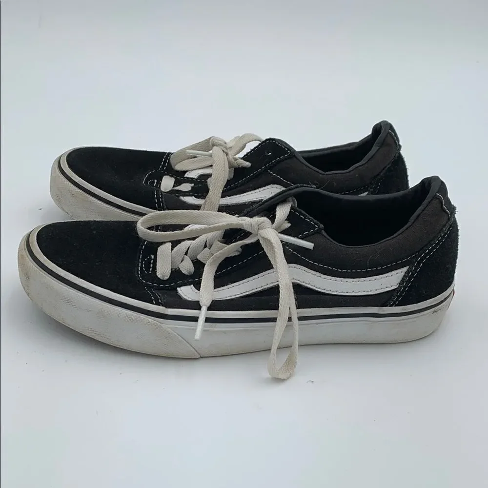 Vans Kids Black and White Sneakers boys size 5